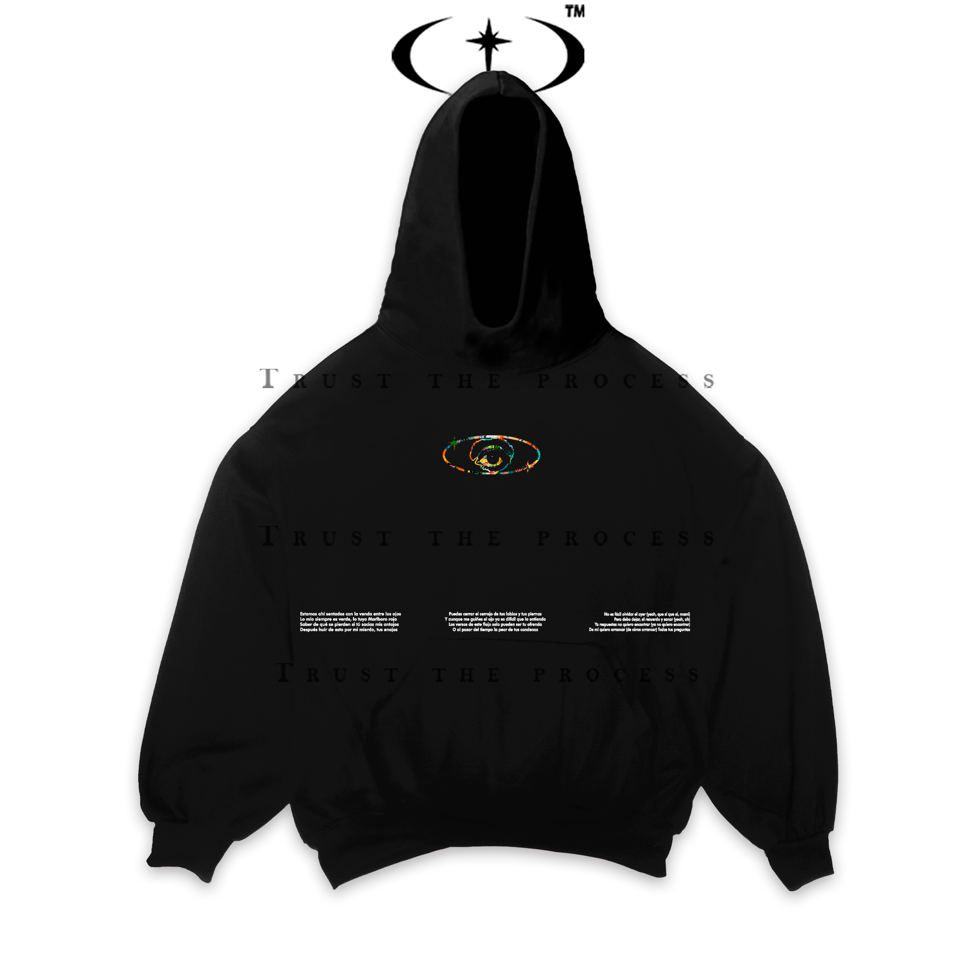 Mis Ojos No Podían Ver Letra Hoodie Oversized