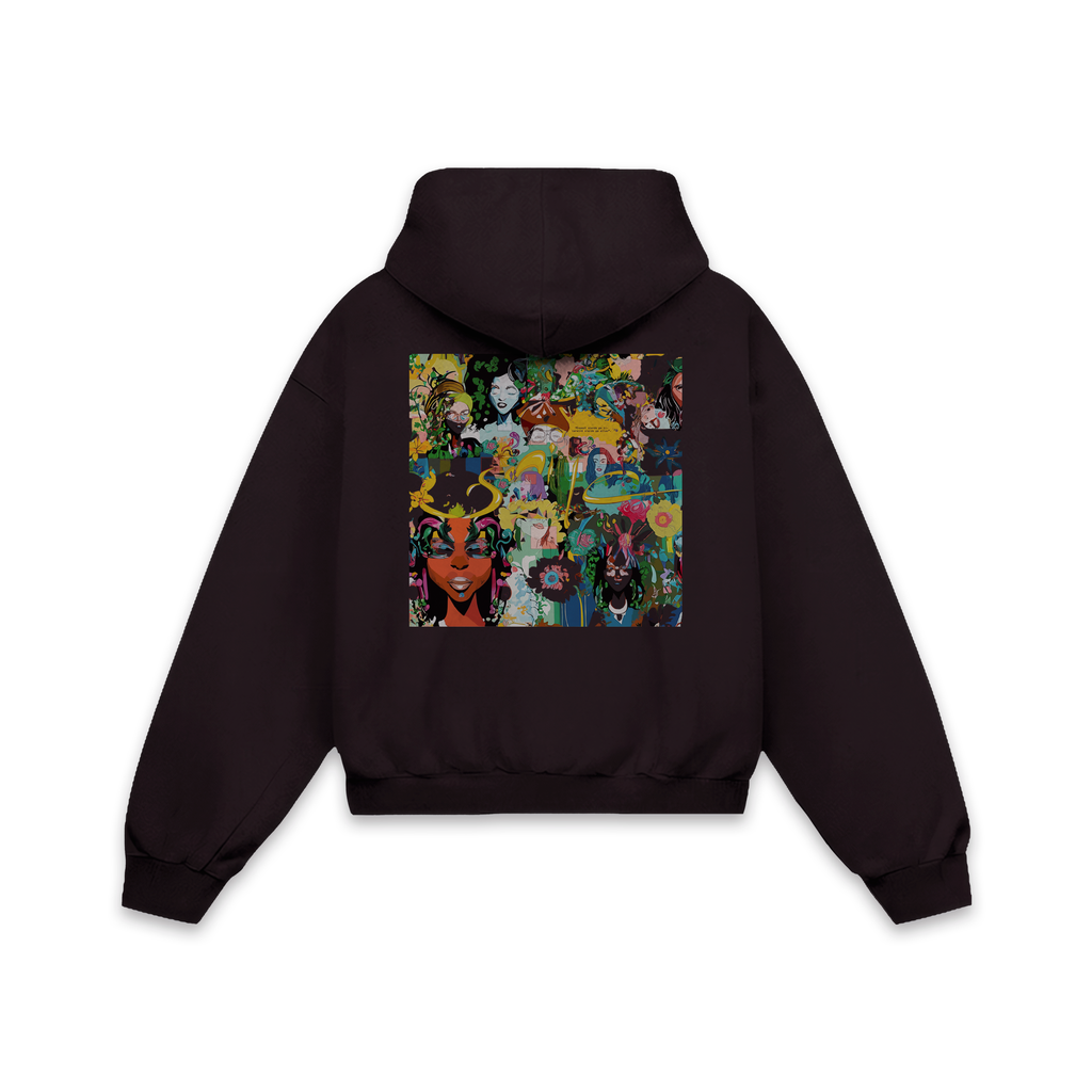 Mis ojos no podían ver Hoodie Wine Chocolate