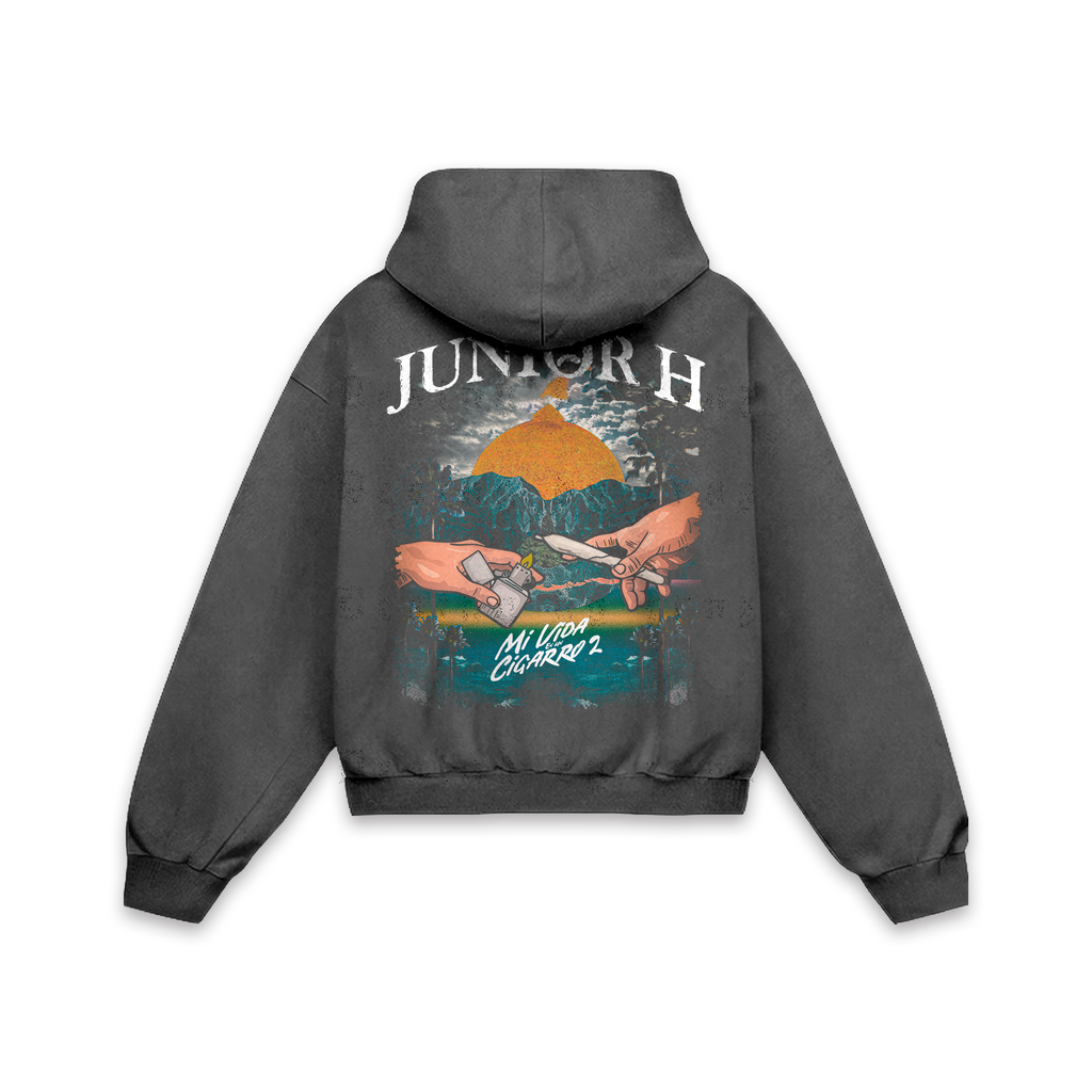 Mi vida en un cigarro 2 Hoodie Gris Oxford