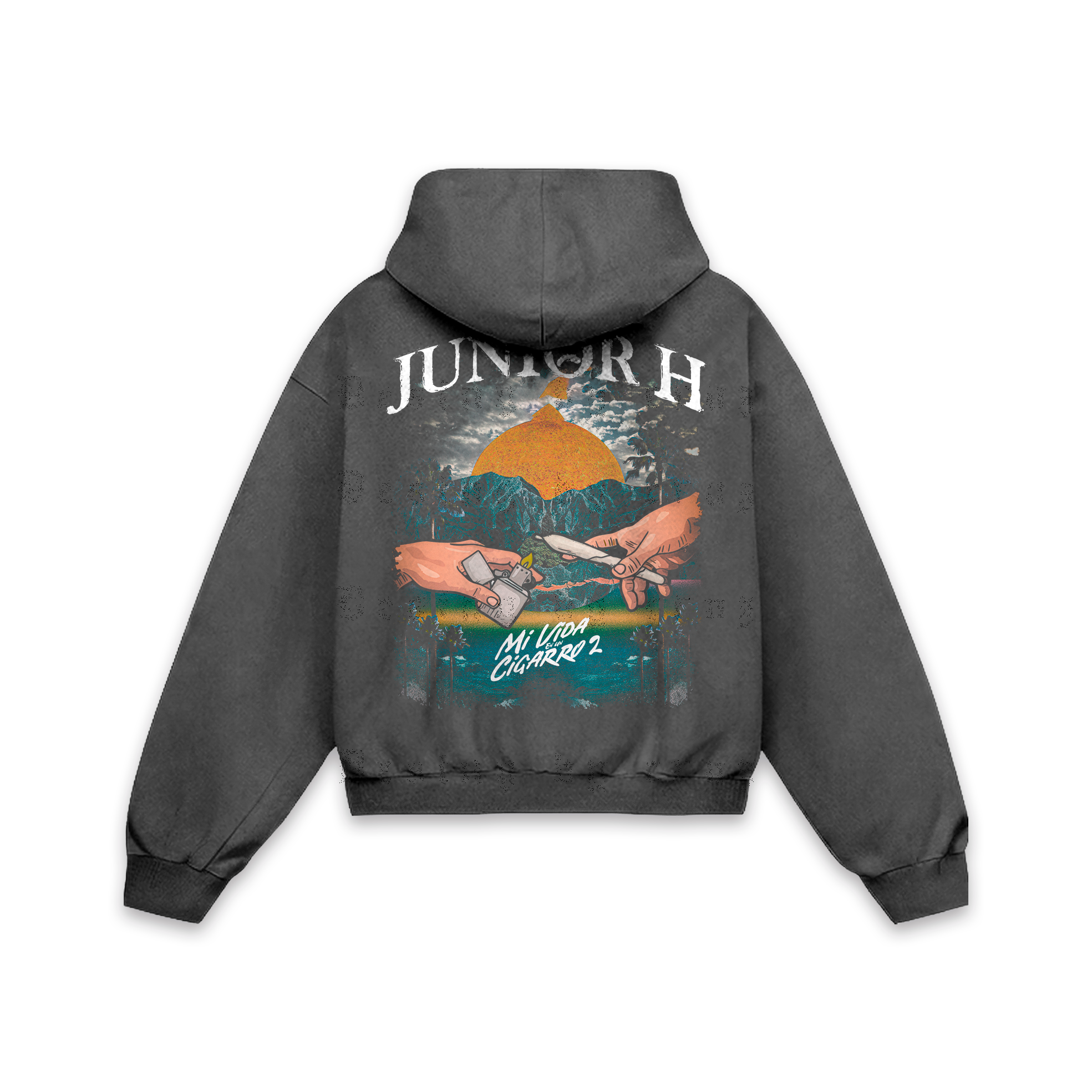 Mi vida en un cigarro 2 Hoodie Gris Oxford
