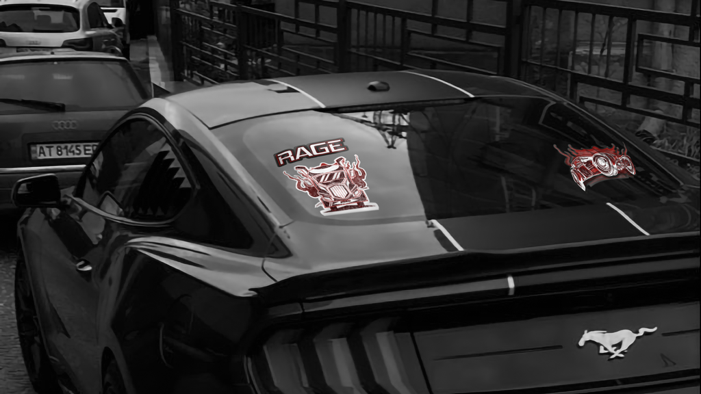 RAGE +40 Stickers 3D Barnizados