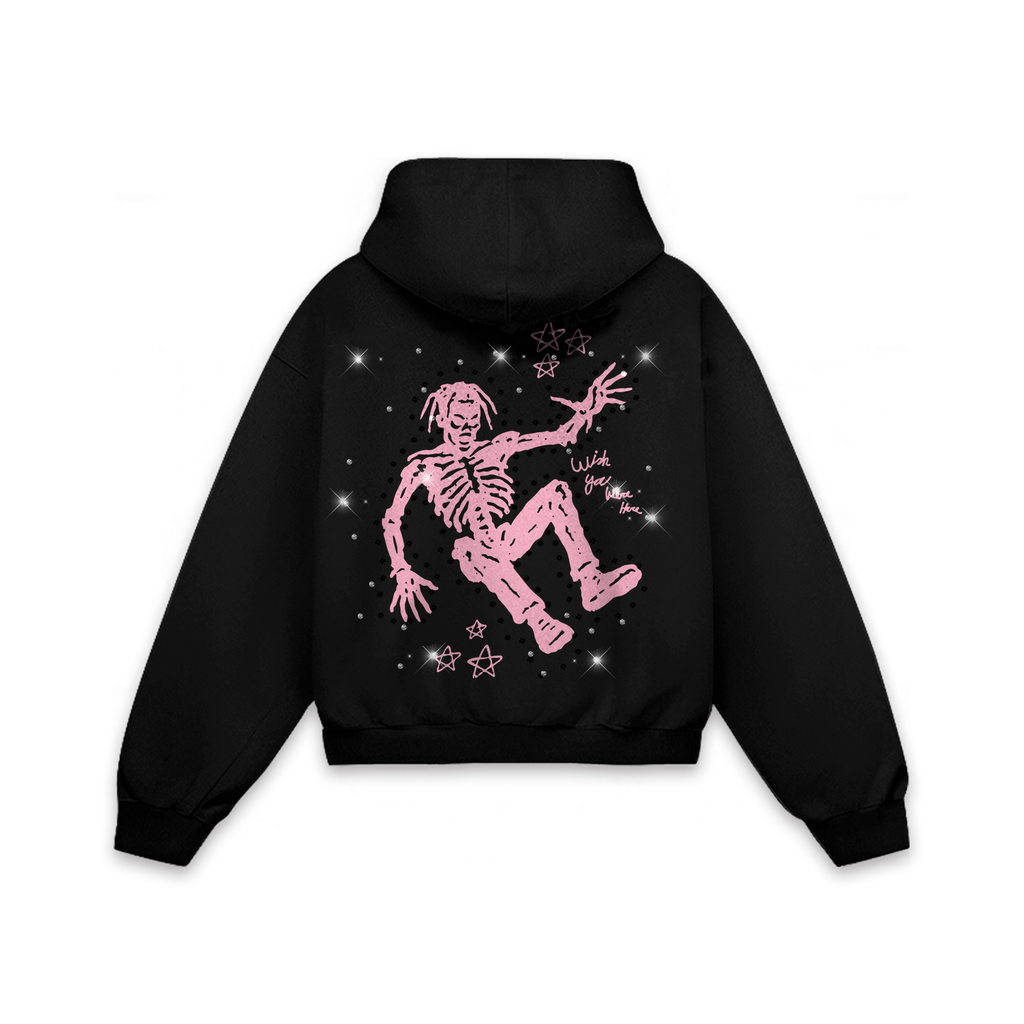Muratravis Pink Crystals Hoodie Oversized
