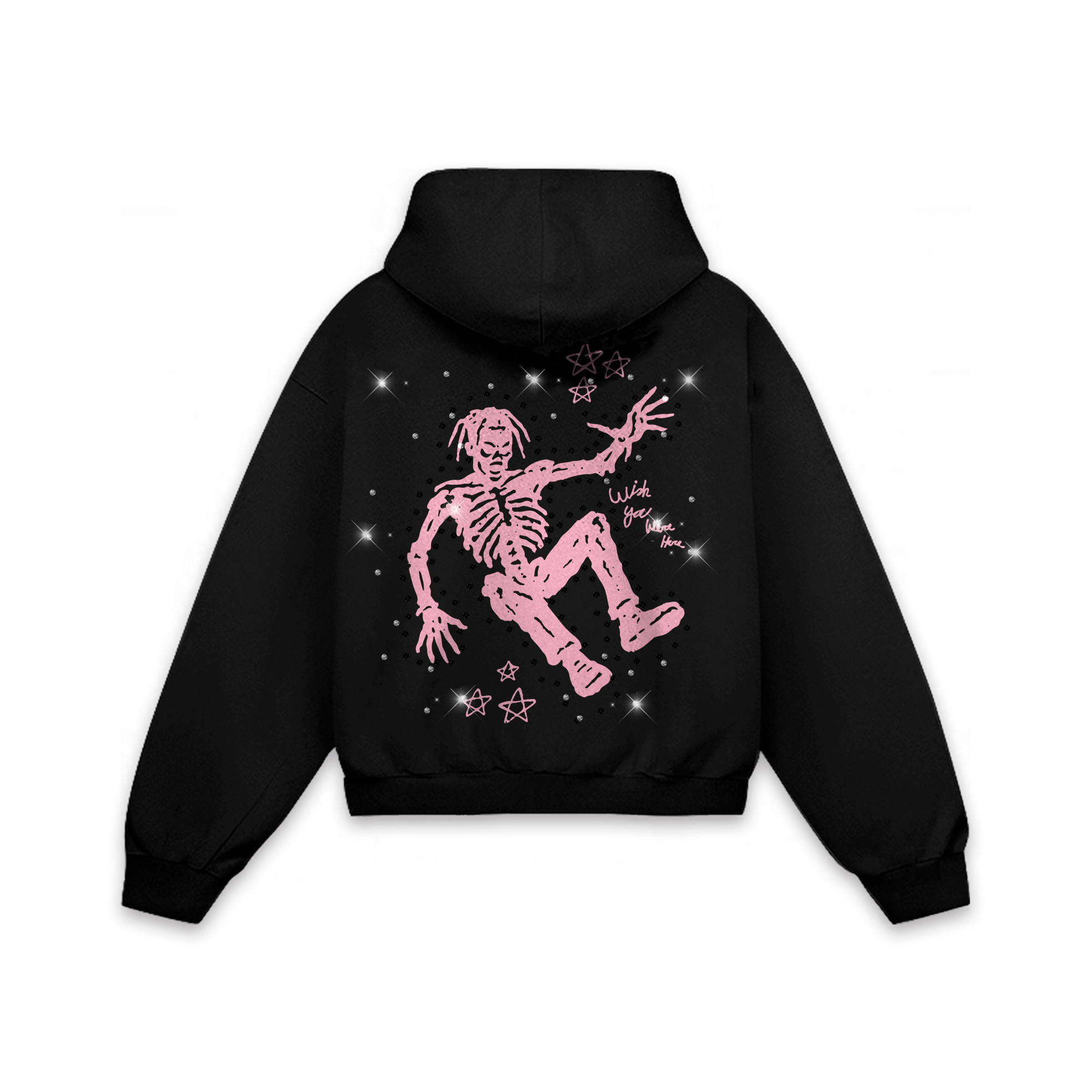 Muratravis Pink Crystals Hoodie Oversized