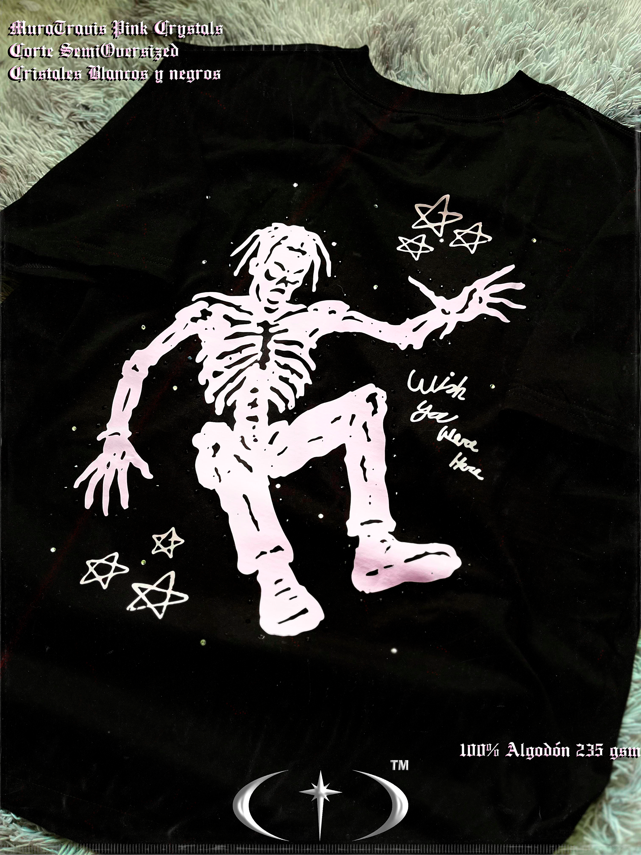 MuraTravis T-Shirt Pink Double Crystals