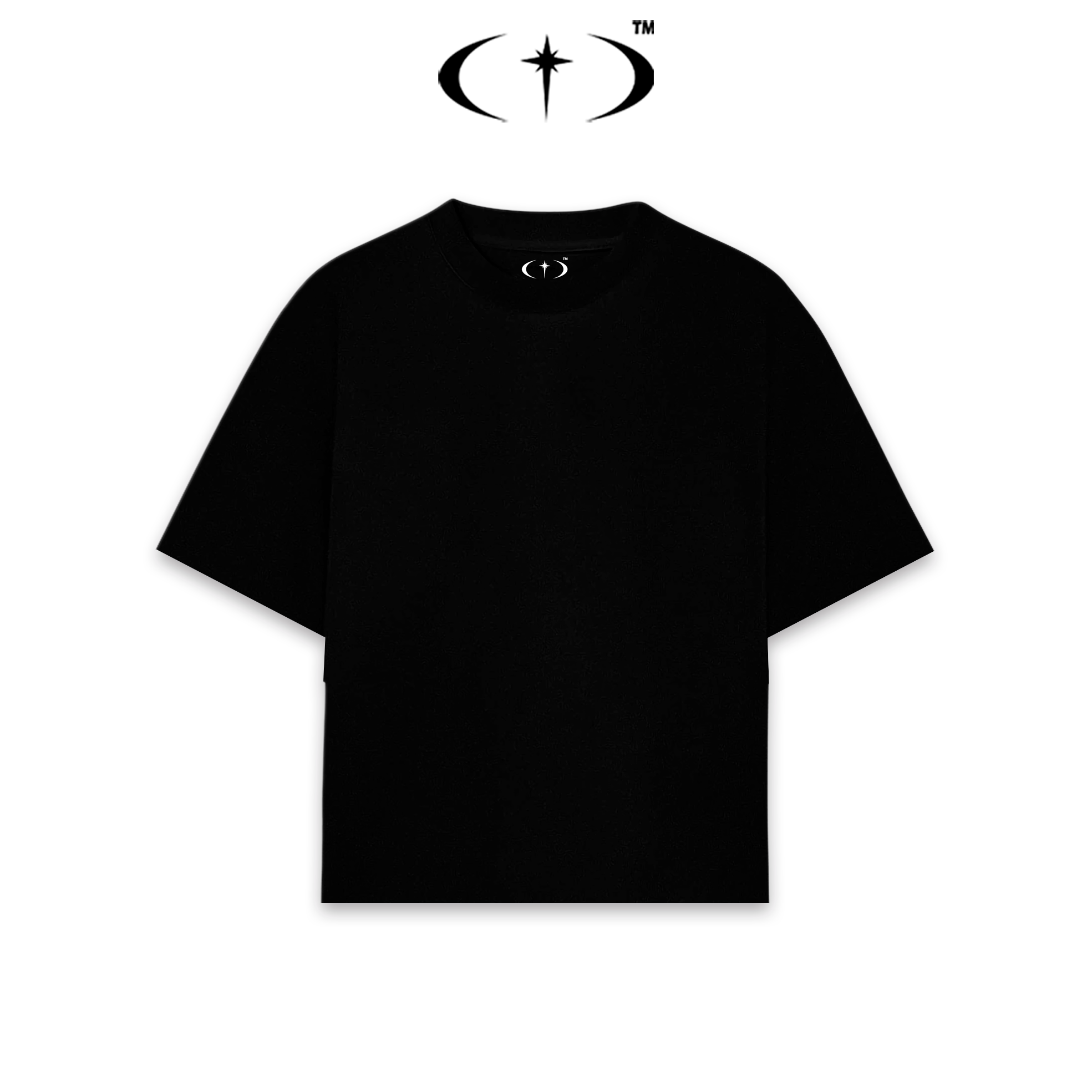 Semioversized T-Shirt Negra 240 GSM