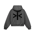 Omakase Puff Hoodie Gris Oxford