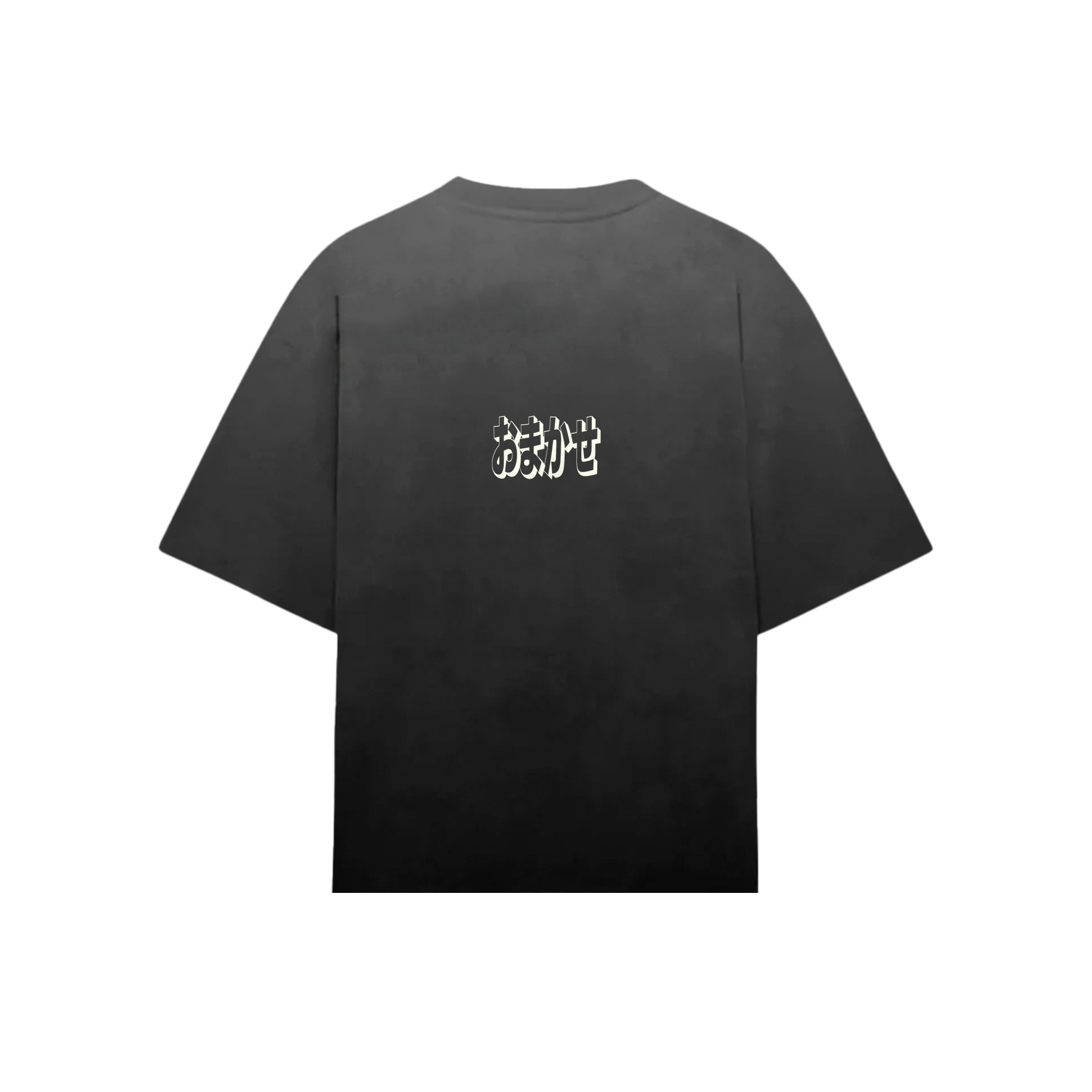 Omakase Text Sun Fade Black T-Shirt