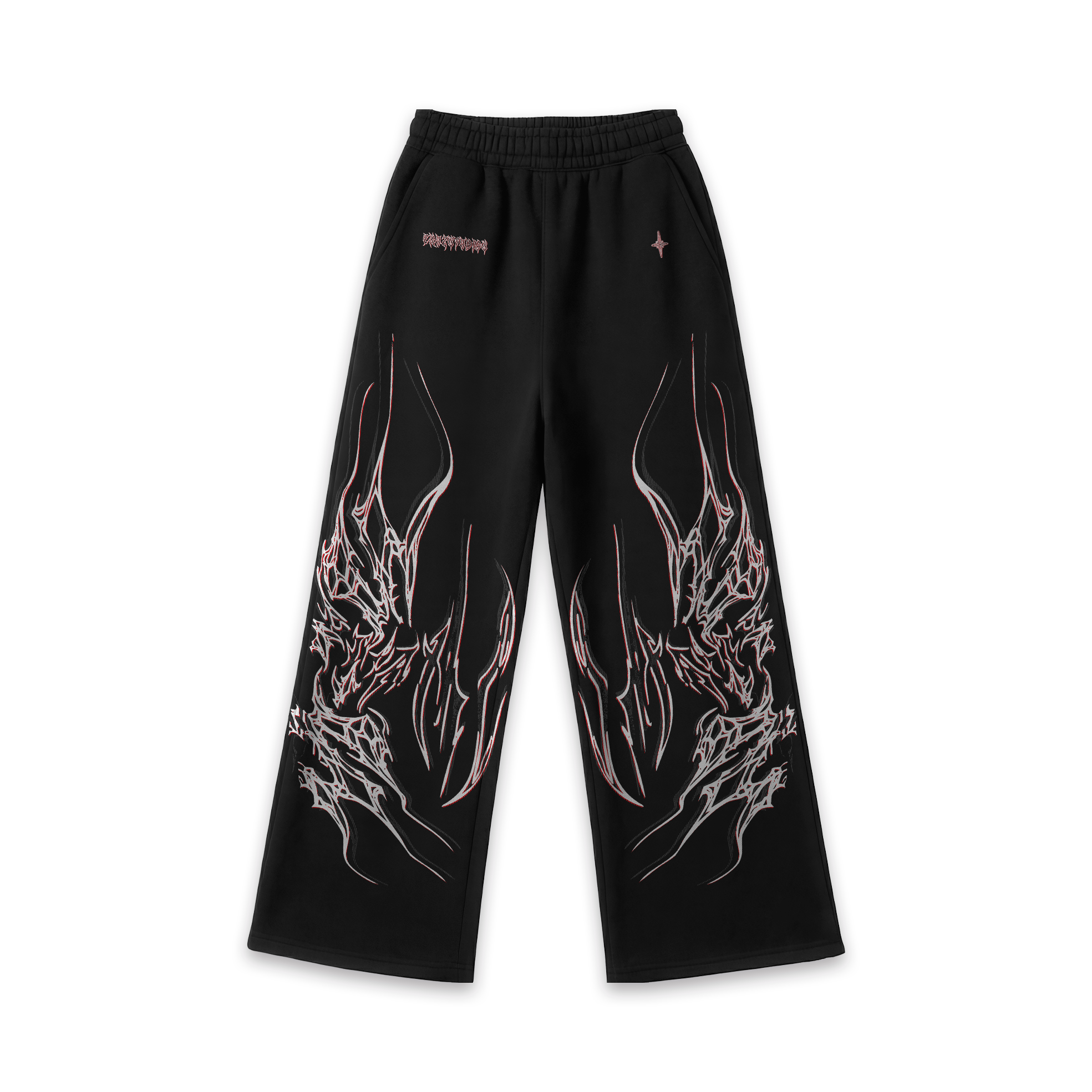 Dark Savage Baggy Jogger Pants Black