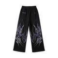 Dark Savage Blue Baggy Jogger Pants Black