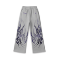 Dark Savage Blue Baggy Jogger Pants Jaspe