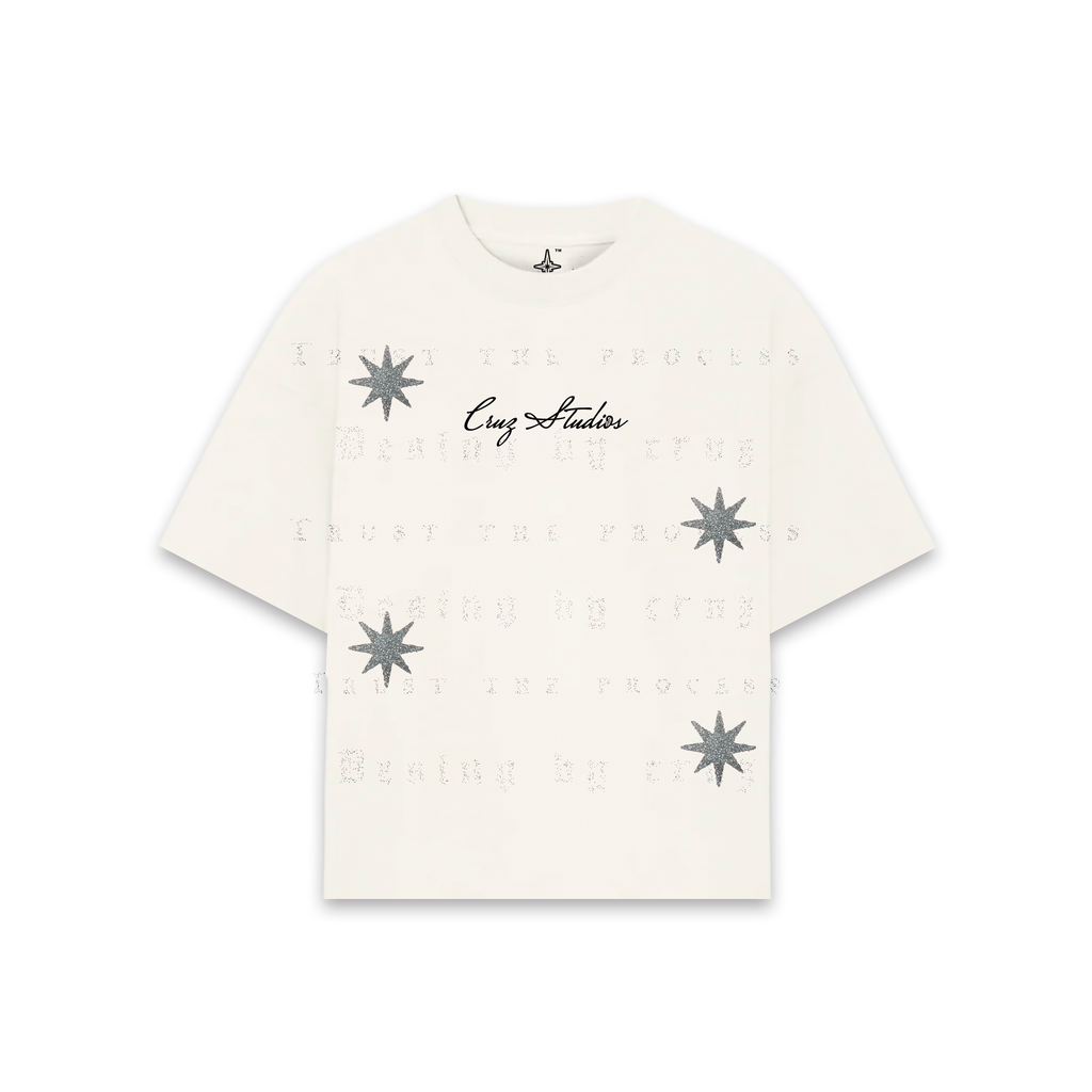 Fallen Angel Glitter Hueso T-Shirt