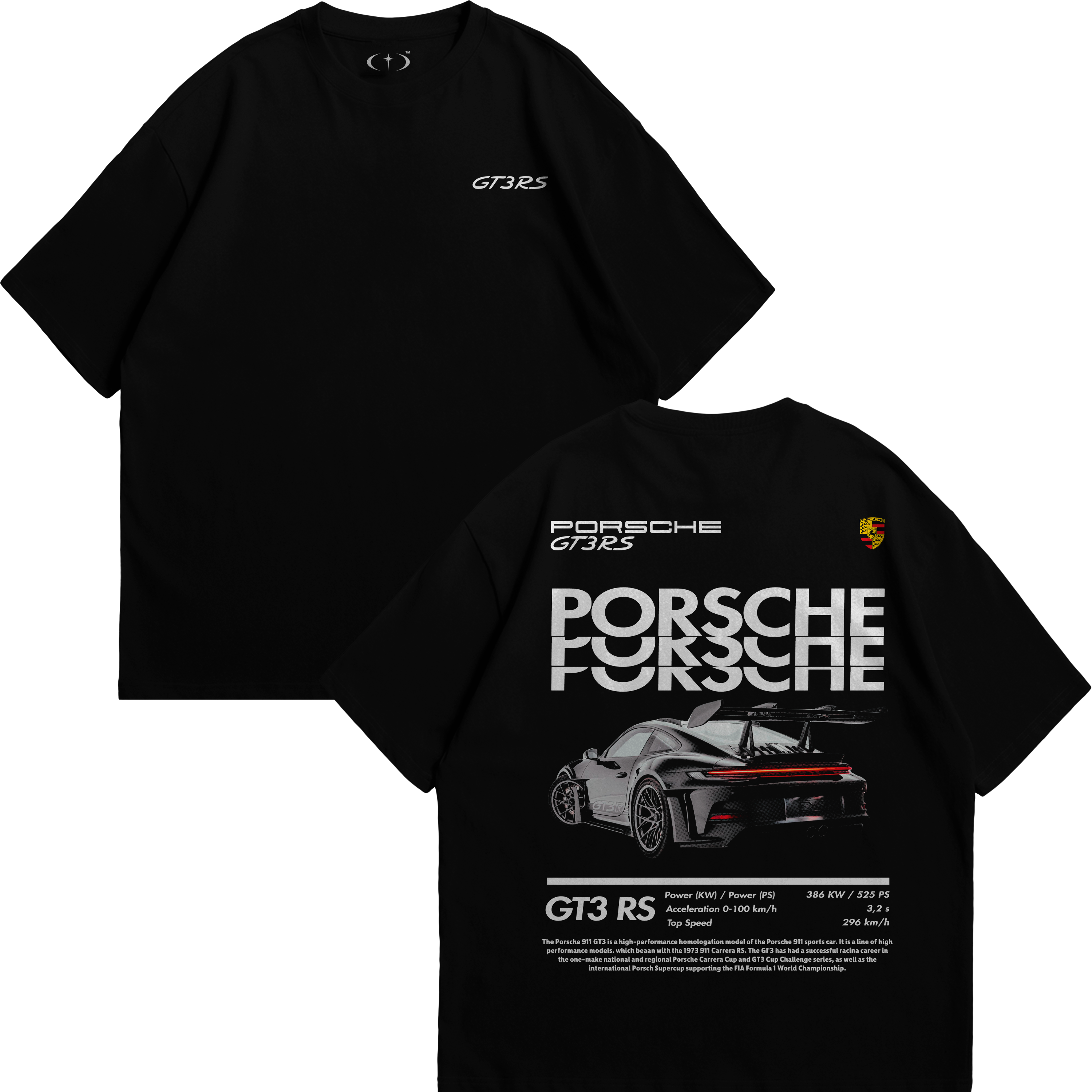 Porsche Negro Playera Essential