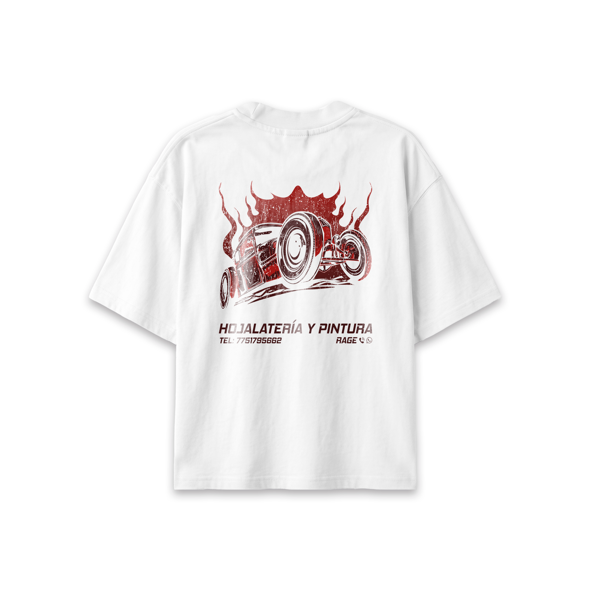 RAGE Tracto Blanca T-Shirt Oversized