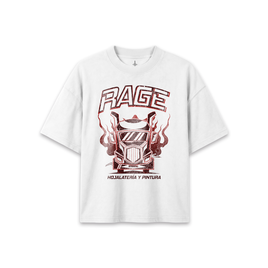 RAGE Tracto Blanca T-Shirt Oversized