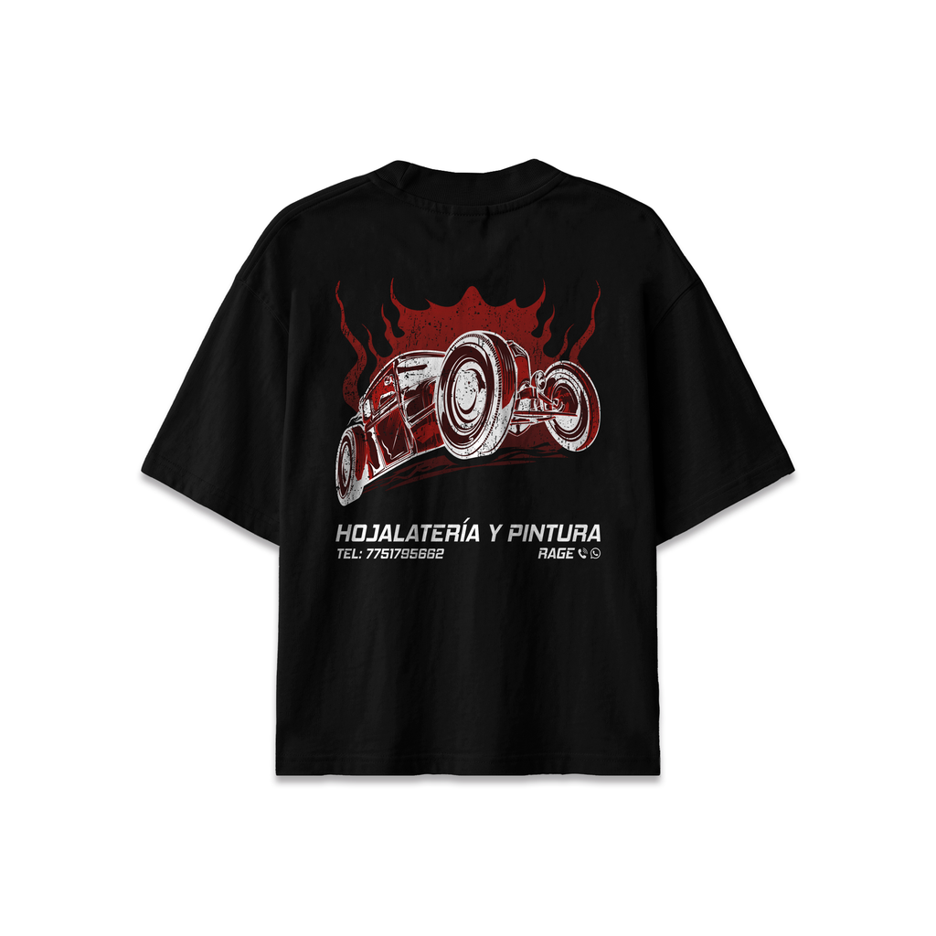 RAGE Tracto Black T-Shirt Oversized