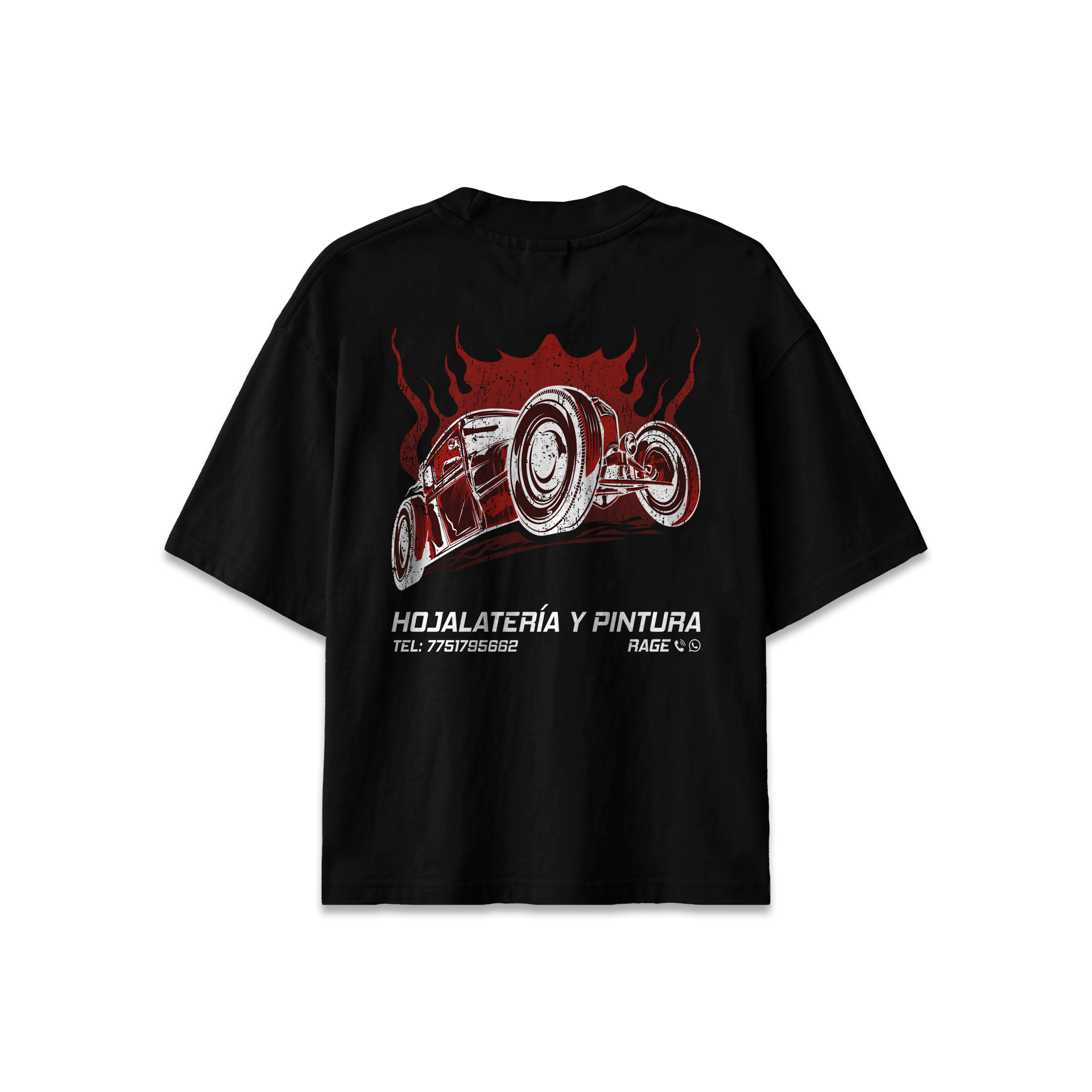 RAGE Tracto Black T-Shirt Oversized