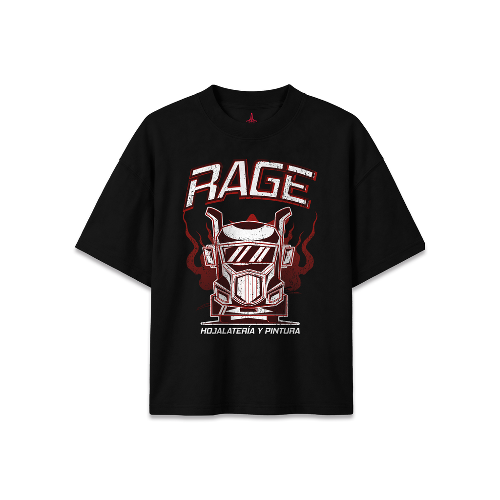 RAGE Tracto Black T-Shirt Oversized