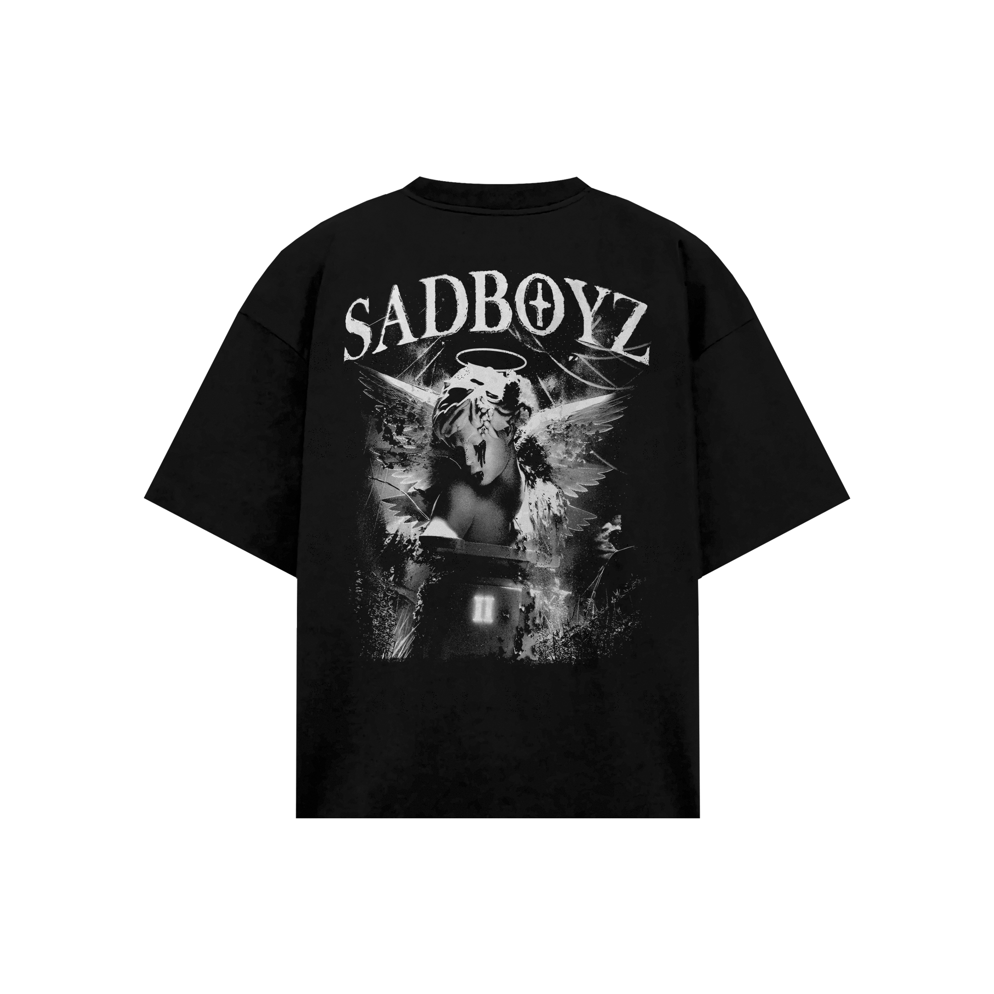 Sad Boyz 4 Life II B/n Black T-Shirt