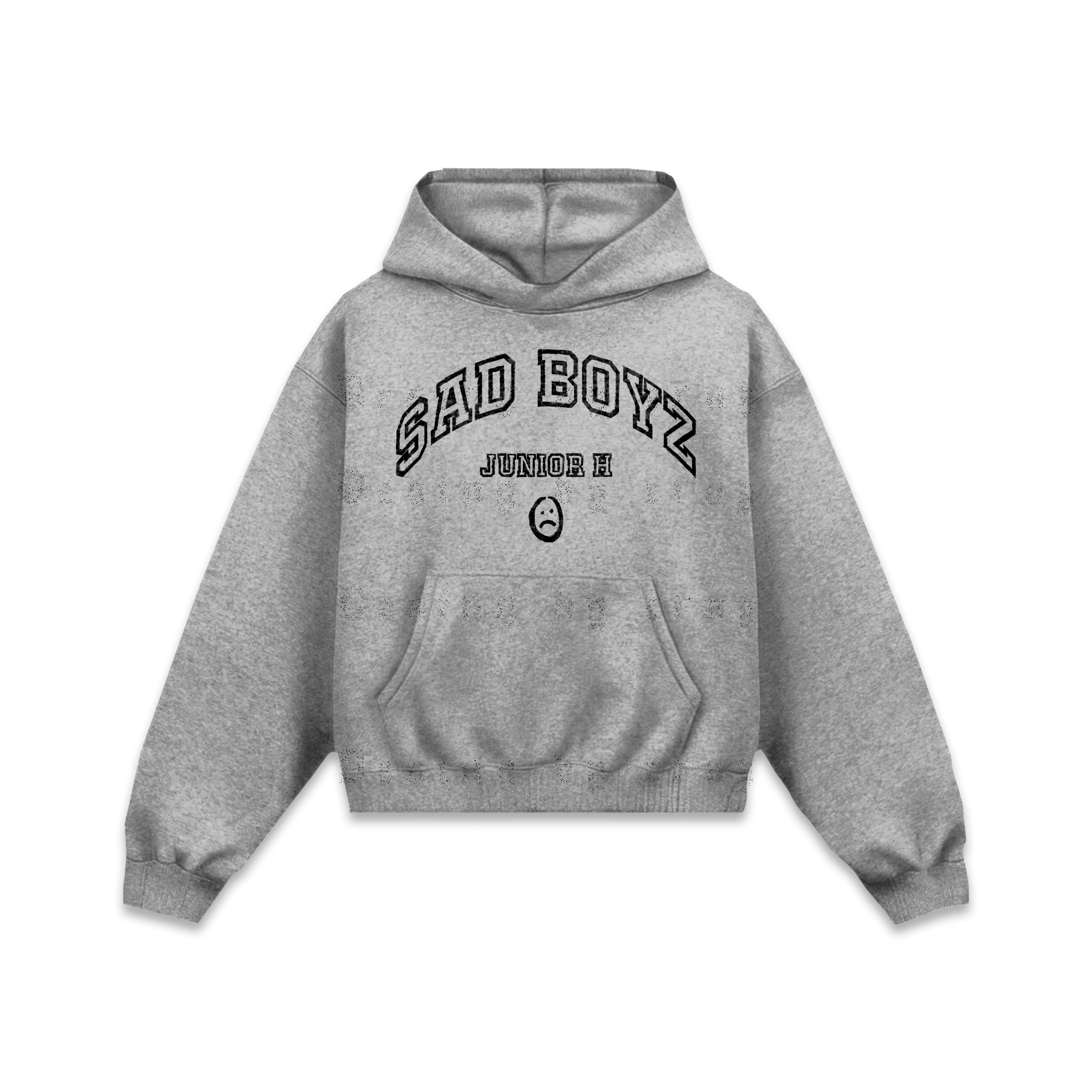 Sad Boyz Face Hoodie Gris Jaspe