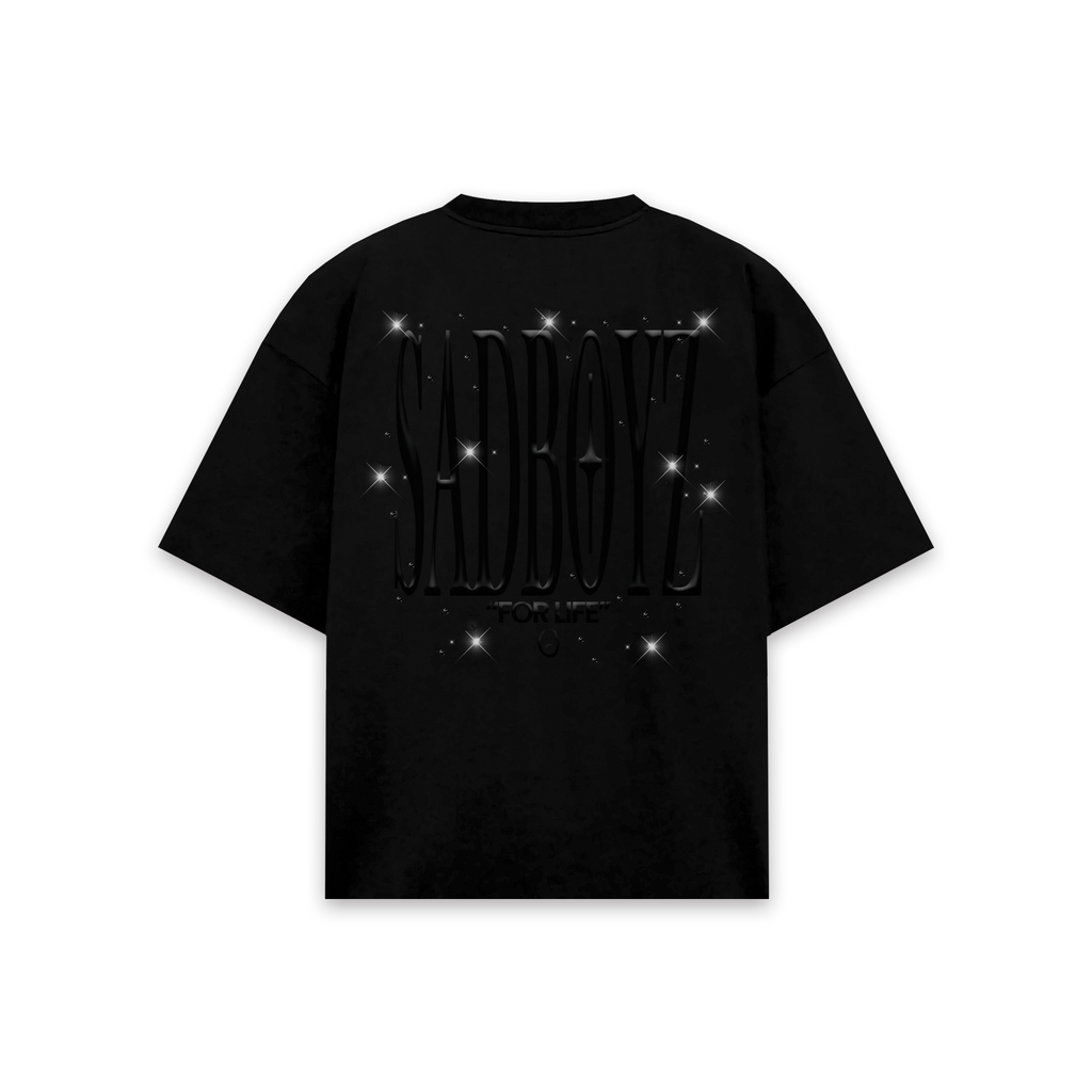 Sad Boyz:( Crystals Total Black T-Shirt