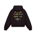 Si nunca va a amanecer Smile Hoodie Wine Chocolate