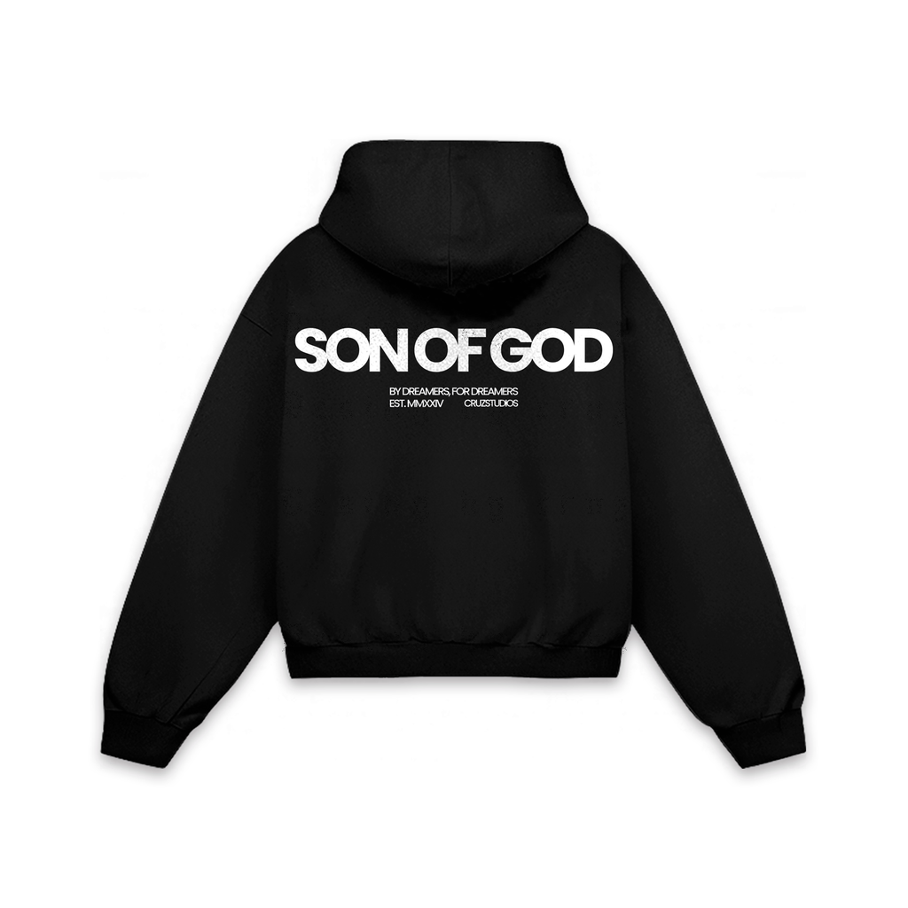 Son Of God White Hoodie Vantablack