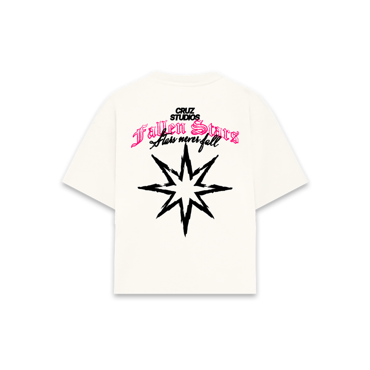 Stars Never Fall Pink Hueso T-Shirt