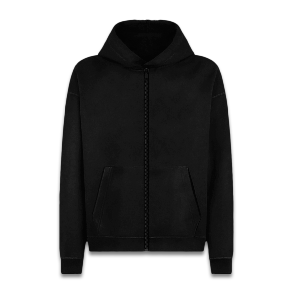 Sudadera con cierre regular fit Negra 300 GSM