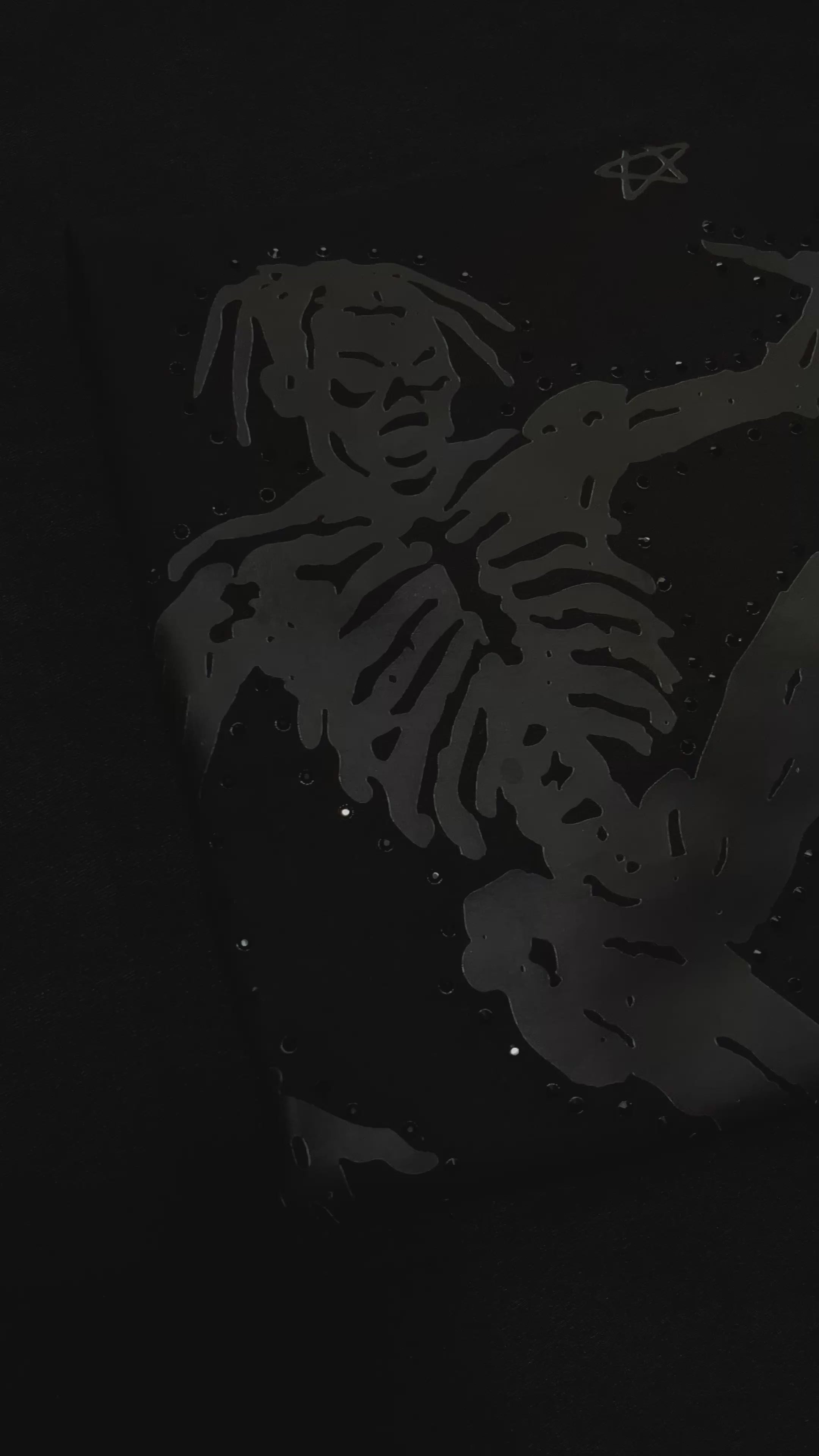 MuraTravis T-Shirt Total Black Crystals