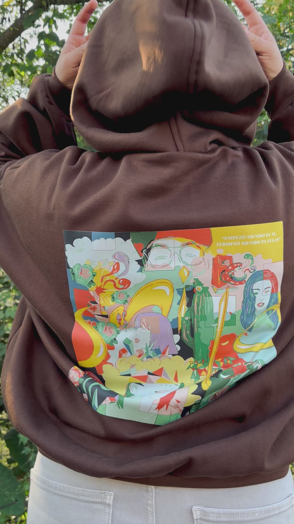 Smile Hoodie Wine Chocolate