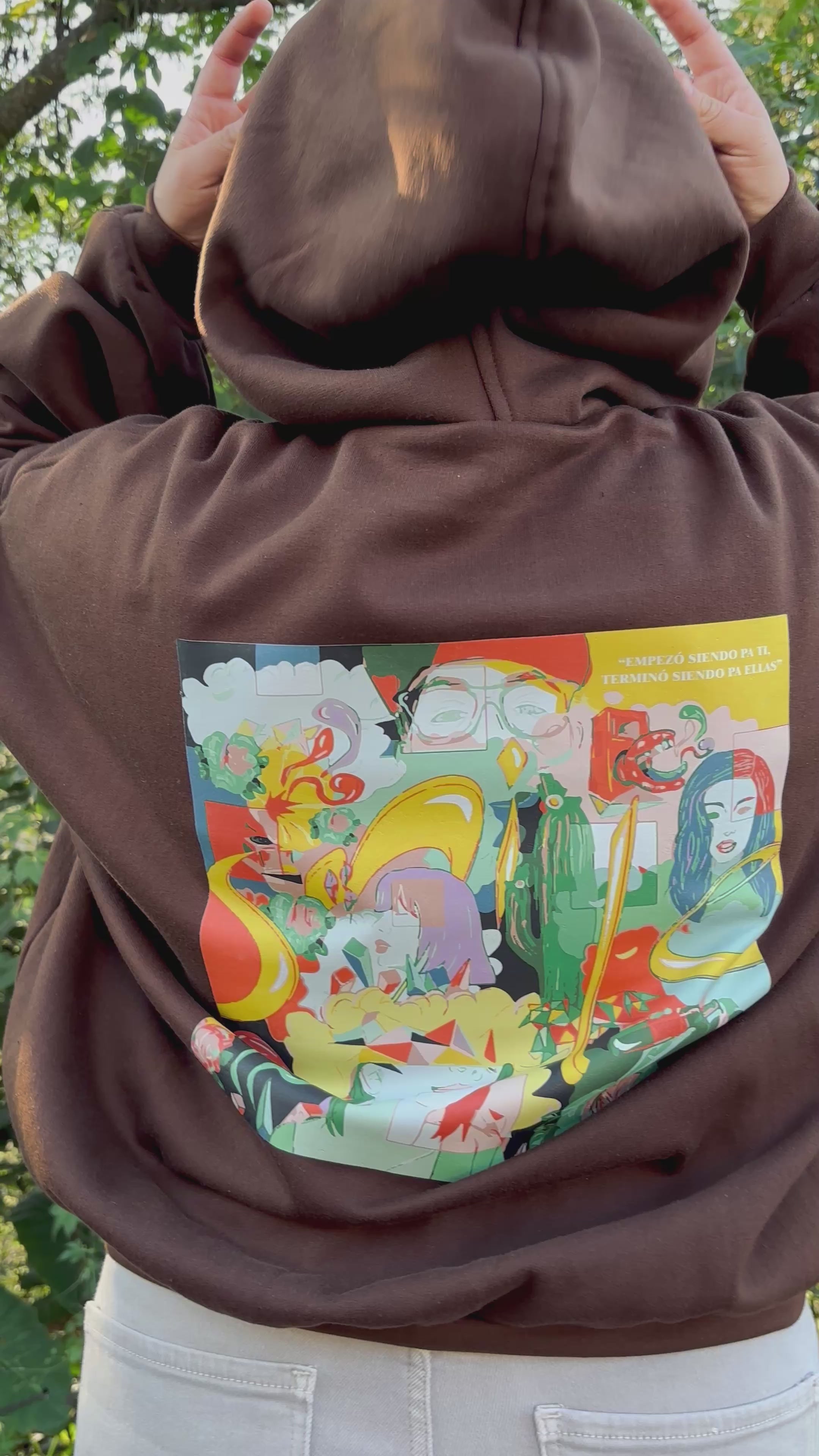 Smile Hoodie Wine Chocolate